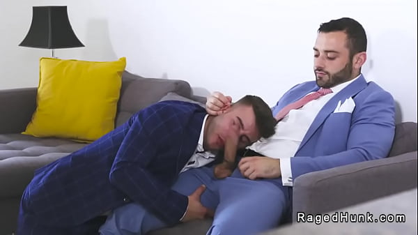 Allen King figuring out to hire realtor Drew Valentino and they are alone at empty property so Allen takes and suck big dick before anal fucked 