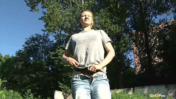 Got2pee Brings Another Desperately Peeing Girl In Nervous Lena June - Featuring Big Puddle thumbnail