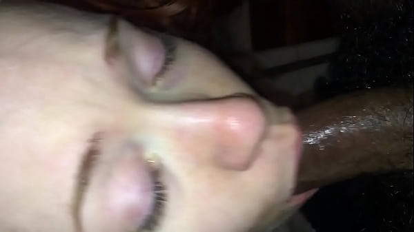 Redhead made to take black cock in her mouth 
