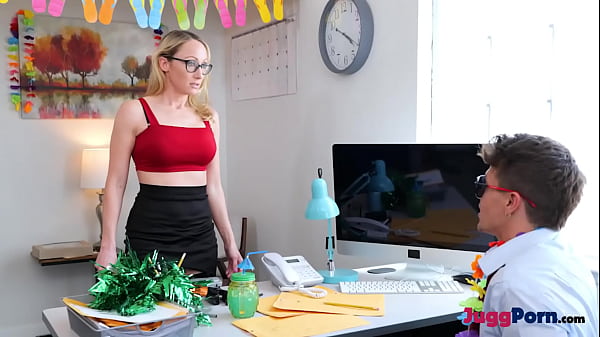 BLONDE COWORKER CRYSTAL CLARK FUCKS HER WAY TO THE TOP 