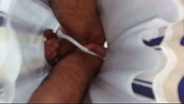 Married man makes trans woman ejaculate on the train