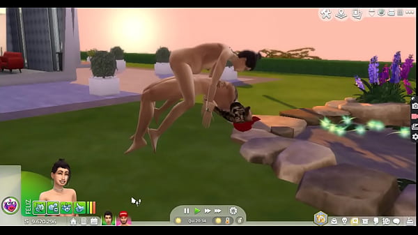 SIMS TRANSANDO DO LADO DE FORA