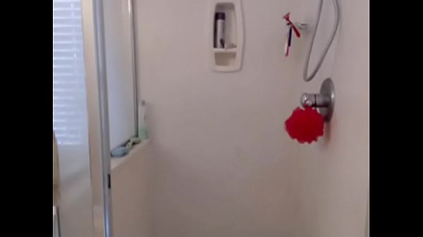 busty webcam girl takesa shower in panties