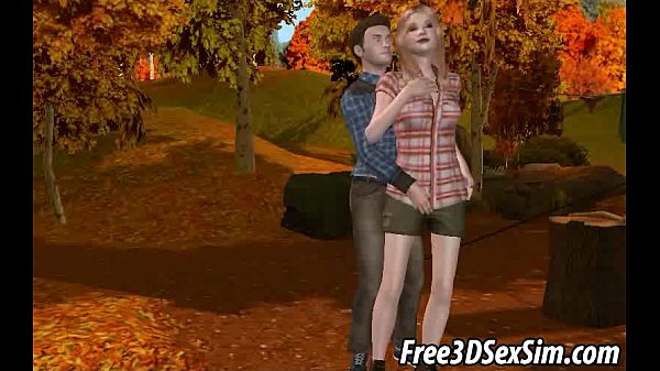 Foxy 3D cartoon blondegettingfucked_in the woods