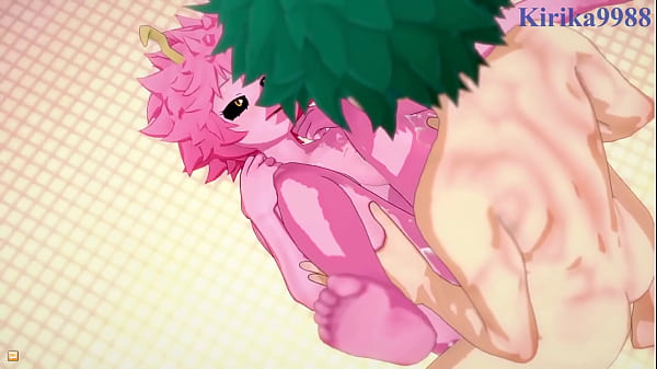 Kyoka jiro and mina ashido and izuku midoriya intense sex my hero academia hentai