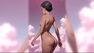 Slim ebony anime girl is desperate for your attention ai hentai
