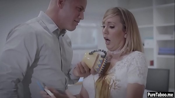 Angry boss hard fucked a MILF coworker woman with big tits in a rich office 