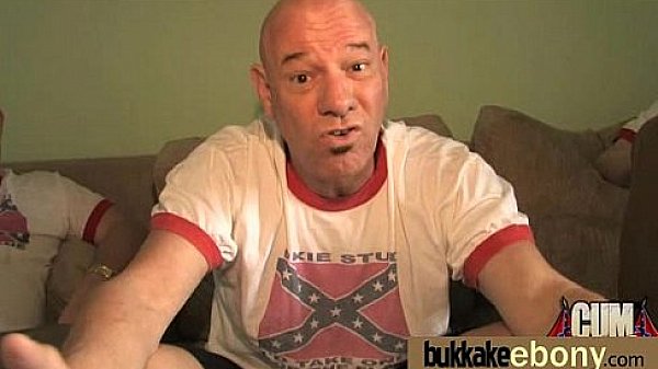 Ebony girl gang banged and covered in cum 14 