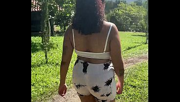 Chubby latina farting outdoors public big ass loud rips nature gas
