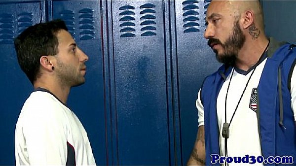 Muscular coach assfucking sporty inked jock 