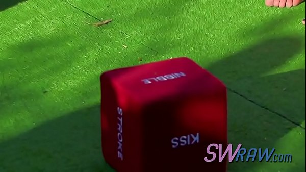 Sexy swinger babes with stunning_breast are teasing and kissing each other