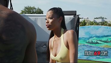 Hot ebony stepsis fucked by her stepbro's BBC 