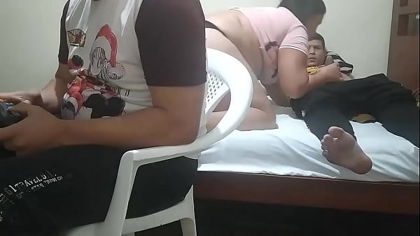 My best friend's wife is horny every time i go she starts to grope me her husband has been and he likes to suck my cock and my friend's cuckold doesn't notice when i fuck her that rich ass