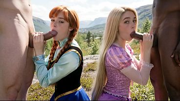 Anna And Rapunzel&rsquo;s Princesses Foursome - Double Creampie (ai) thumbnail