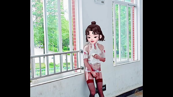 骚货伪娘教学楼人前露出自慰