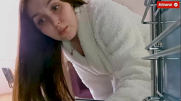 Stepmother's hand is stuck in the oven, she asks for help, this aroused her stepson. Stepmother: - I swear to you, I will tell everyone about your act! 