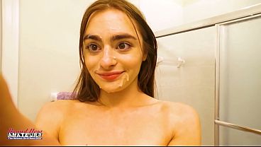 Petite Brunette Reese Robbins Deep Rimjob Tease Intense Tongue Play! thumbnail