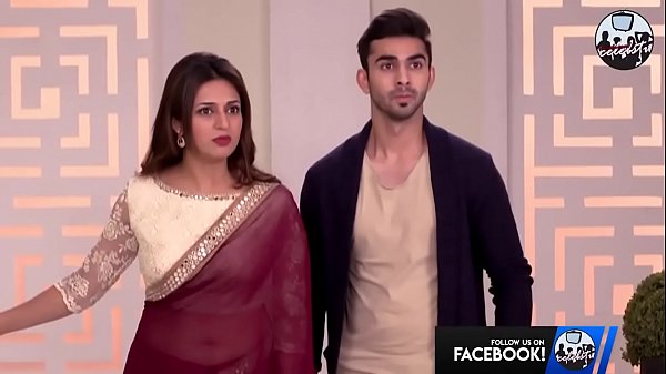 ChubbyTV Aunty Divyanka Tripathi aka_Ishita BeautifulNavel in Transparent Sari