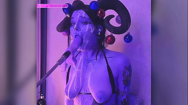 Devil filled with cum passionately gives blowjobs