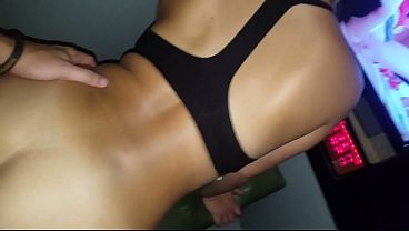 Hot college babe tries gloryhole and gets used