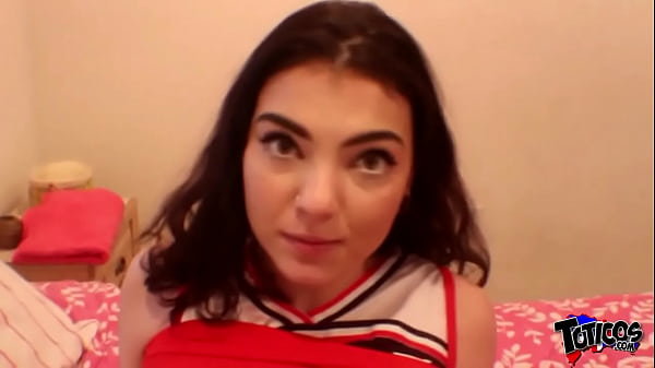 Sexycheerleader gets caughtmasturbating and sucks_a fat BBC