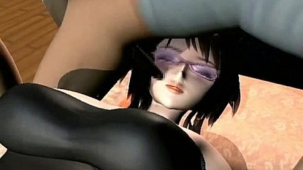 Anime hottie sucking a hard cock 