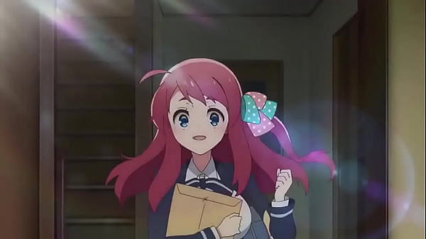 Anime girl when crossing a road 