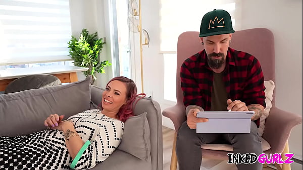 Inked gurlz a tattoed milf is fucked hard by big cock 