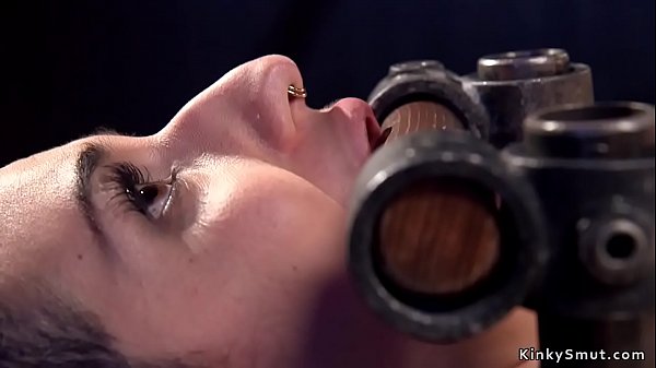 Busty alt slave takes cattle prod on her skin