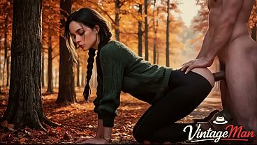 I Love Autumn And Sucking Grandpa's Cock In The Bushes [ai] thumbnail