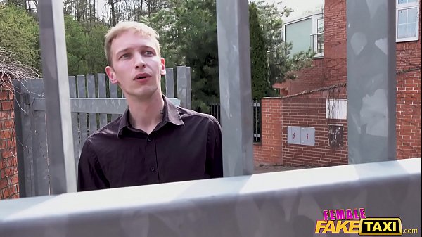 Female Fake Taxi brunette caught playing with her pussy by guy next door 