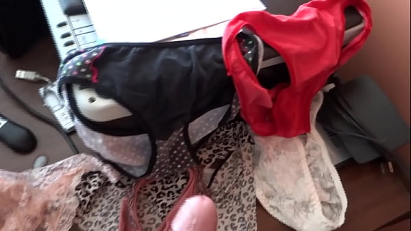Play MP4 - Compilation of big cumshots on my wife and her stepsister's used panties