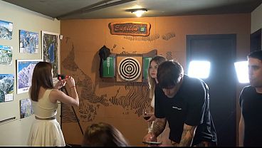 Strip pong with teenage pornstars 