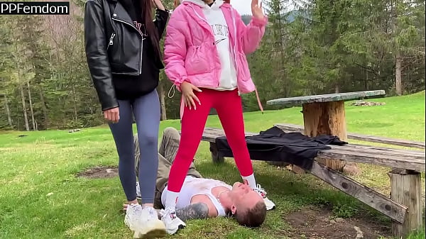 Cruel Mistresses Hard Humiliate The Slave By Spitting On His Face And Wiping Dirty Sneakers On Him thumbnail