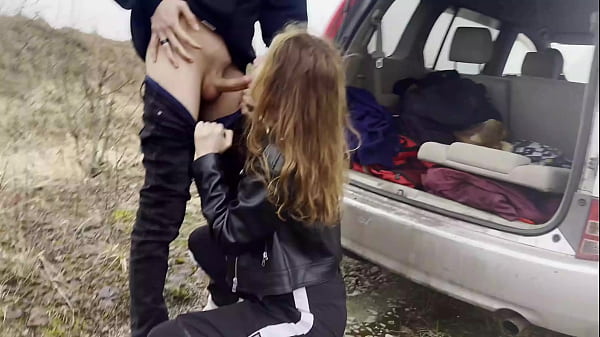 Horny Teen Couple Fucks In The Car thumbnail