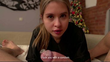 "with condom it's not cheating stop why you take off " busty neighbor cheating pov dirty talk