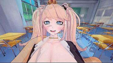 Danganronpa Futa Junko Enoshima fuck &amp_ creampie your ass  Taker POV