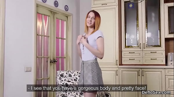 Cute half nude honey plays with her opened hymen in close range