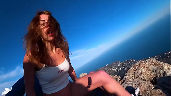 Risky Public fuck on a_cliff Amateur Mia Bandini