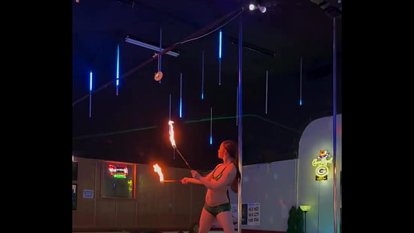 Play MP4 - Destiny Mae dancing and playing with fire on stage at the strip club