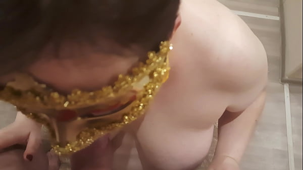 Curvy hotwife sucks her lovers cockwith whipped cream