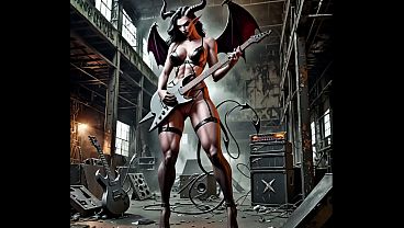 Hornyvanstevie AI - Succubus Metal Band (music video)