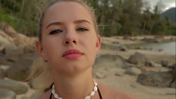 Anal Sex and Cum Eating ona Public Beach_with HotBlonde_RISKY OUTDOOR SEX Cumin4D