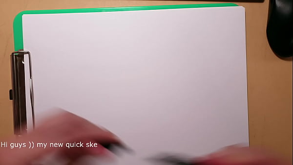 Play MP4 - A quick sketch with a ballpoint pen&comma; a girl  doggy-style