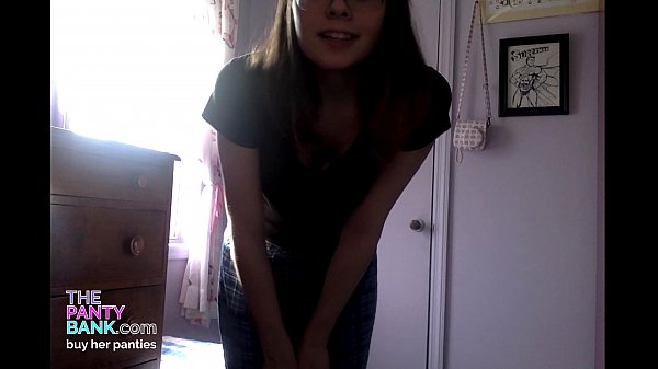 Dad almost walks in on teen cumming multiple times double penetration masturbation with panty stuffing