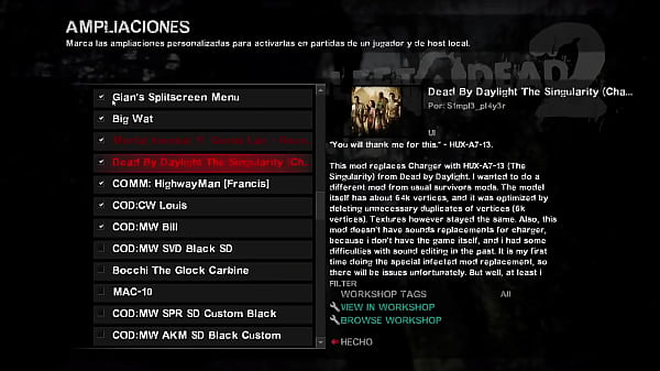 Como descargar modificacionespara left for dead dos 