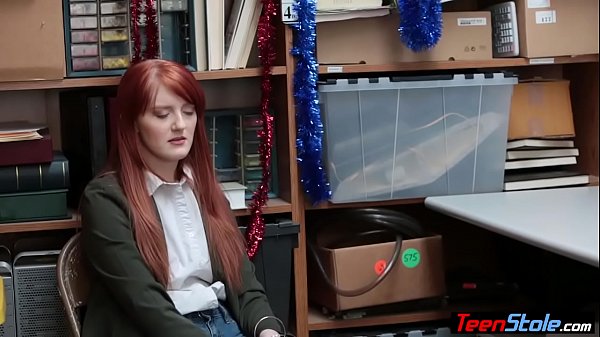 Freaky black_friday for a pale redhead teen shoplifter