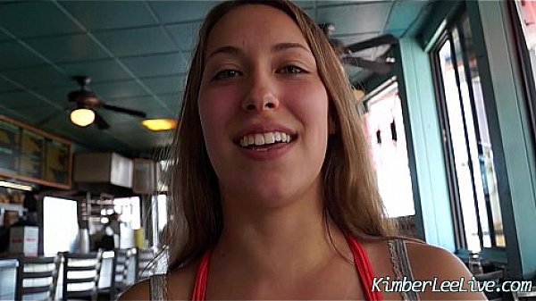 Pretty Young Babe Kimber Lee Loves to Play In Public!  KimberLeeLive.com 