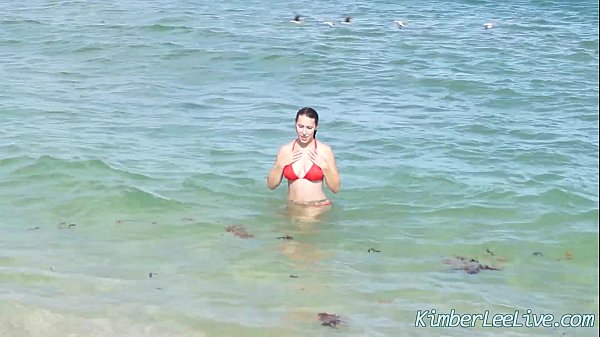 Hot Busty Teen KimberSucks Cock in Car_at the Beach