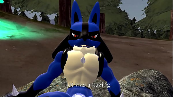 You find a lusty Lucario while traveling through the woods 